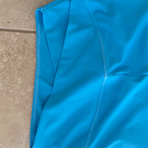 Women’s Small Leggings Yoga Flared High Waisted Turquoise Blue (NWOT) - Picture 2 of 3